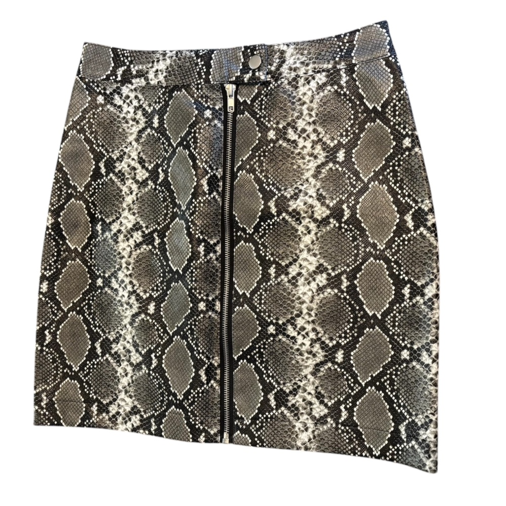Thread & Supply faux snakeskin mini skirt, small